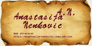 Anastasija Nenković vizit kartica